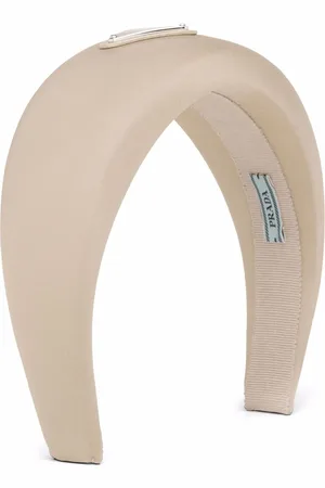 Prada Diadema capitonada con placa del logo