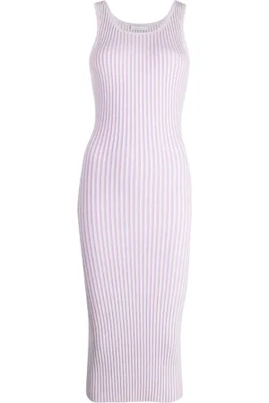 JOHN ELLIOTT Vestido midi tejido de canalé