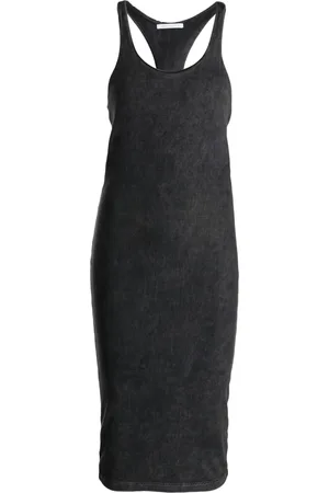 JOHN ELLIOTT Vestido midi tejido de canalé Mineral