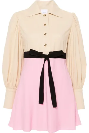 Patou Vestido corto con diseño de dos tonos