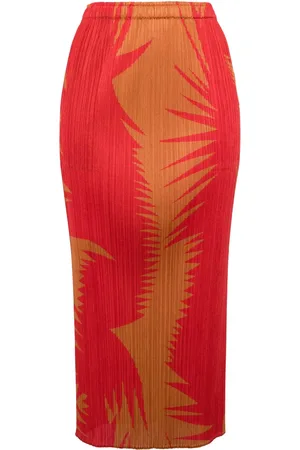 PLEATS PLEASE ISSEY MIYAKE Falda midi con pliegues