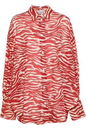 The Attico Camisa con estampado de cebra