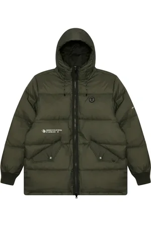 A Bathing Ape Chamarra capitonada con logo estampado