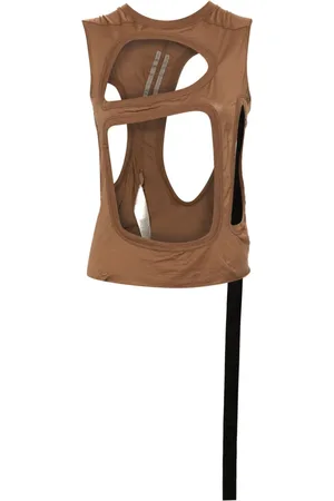 Rick Owens Camiseta con aberturas