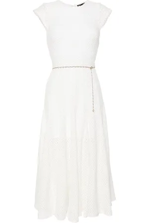 Maje Vestido largo con tejido crochet