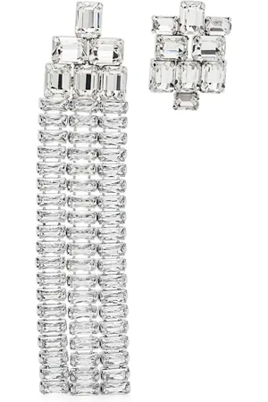 Maje Aretes Cascade con diamantes