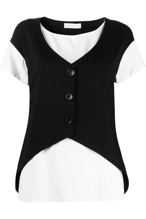 stagni 47 Playera con detalle de chaleco
