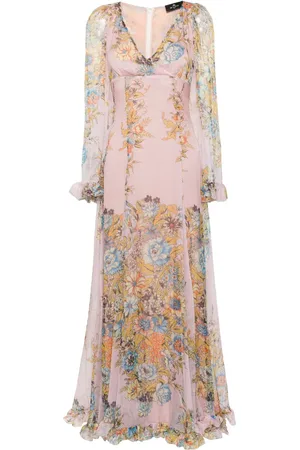 Etro Vestido largo con estampado floral