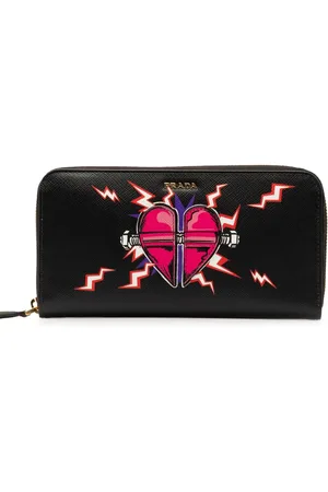 Prada Cartera Saffiano Frakenstien Heart Wallet 2019 de x Universal Studios