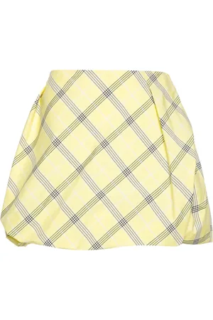 Msgm Falda con cuadros estampados