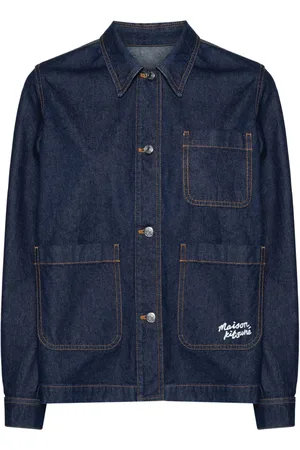 Maison Kitsuné Chamarra de mezclilla con logo bordado