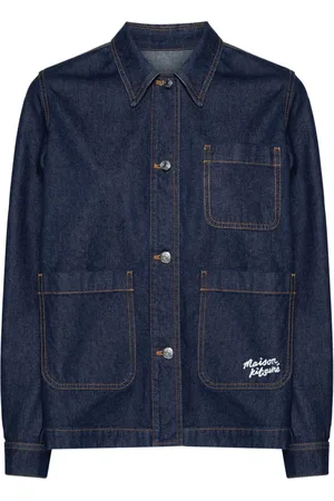 Maison Kitsuné Chamarra de mezclilla con logo bordado