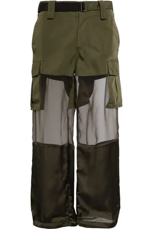 SACAI Pantalones cargo con paneles traslúcidos