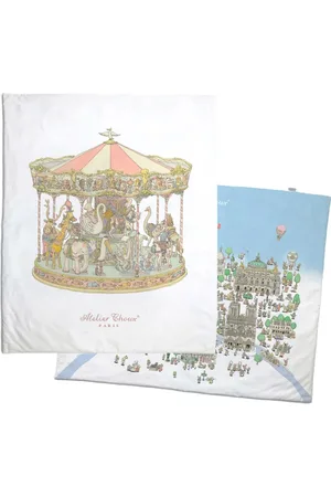 Atelier Choux Set de dos pañaleras con estampado Carousel and Paris