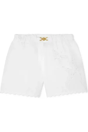 VERSACE Shorts con bordado Sangallo