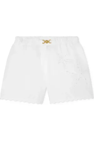 VERSACE Shorts con bordado Sangallo