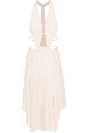 Serafini Vestido drapeado con aberturas
