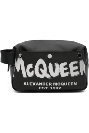 Alexander McQueen Neceser con logo estampado