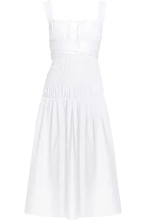 Self-Portrait Vestido midi con diseño fruncido