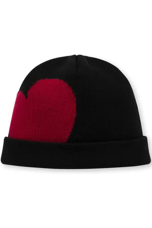 Moschino Gorro tejido en intarsia con motivo de corazón