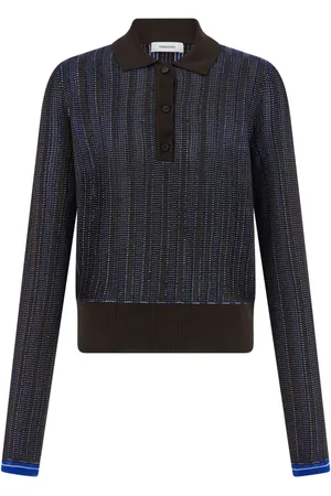 Salvatore Ferragamo Playera tipo polo tejida manga larga