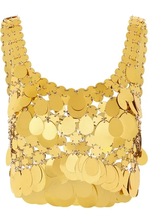 Paco rabanne Top corto bordado con lentejuelas