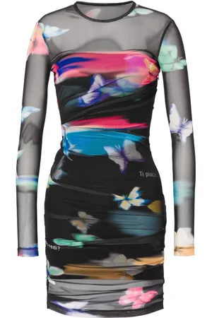 Moschino Vestido corto con diseño semitransparente
