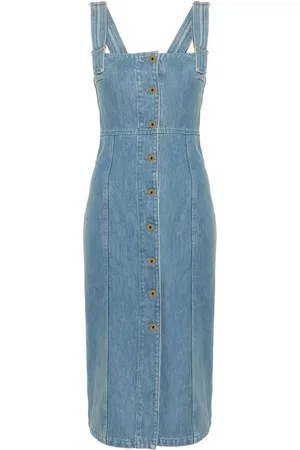 Patou Vestido midi de mezclilla