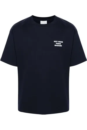 Drôle de Monsieur Playera con eslogan estampado