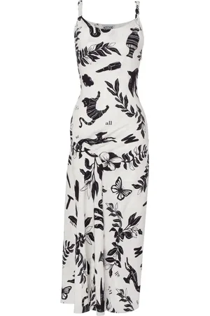 Moschino Vestido midi con estampado gráfico