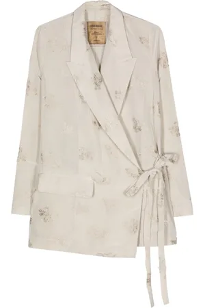 UMA WANG Blazer con motivo floral en jacquard