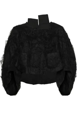 Comme des Garçons Chamarra corta con apliques de tul