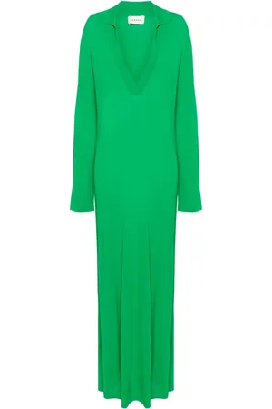 P.A.R.O.S.H. Vestido midi con abertura en el cuello