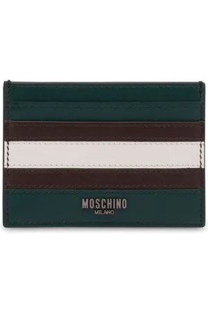 Moschino Tarjetero con detalle de rayas