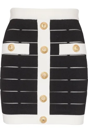 Balmain Falda corta con diseño tejido