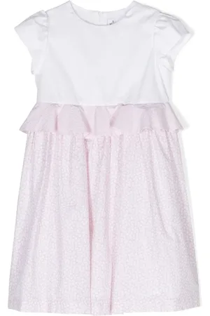 Il gufo Vestido manga corta con peplum