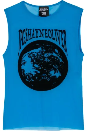 Jean Paul Gaultier Camiseta de malla de x Shayne Oliver