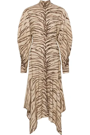 Stella McCartney Vestido largo con estampado de tigre
