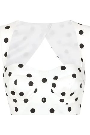 Dolce & Gabbana Top estilo corset con motivo de lunares