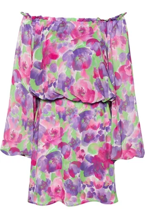ROTATE Vestido corto con estampado floral de x Reina Olga