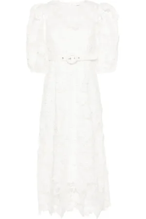 ZIMMERMANN Vestido midi Halliday Lace Flower