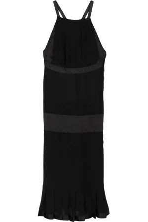 CHANEL Vestido de seda con paneles