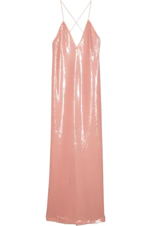 Nº21 Vestido largo con detalles de lentejuelas
