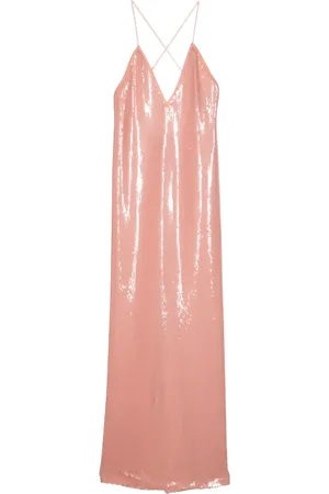 Nº21 Vestido largo con detalles de lentejuelas