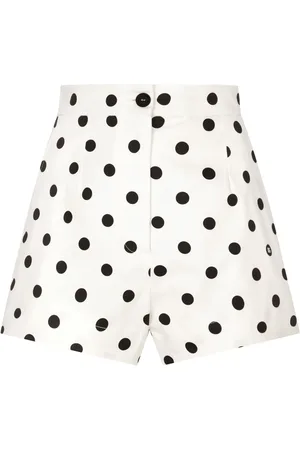 Dolce & Gabbana Shorts con tiro alto y estampado de lunares