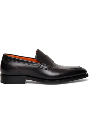 santoni Mocasines penny con puntera de almendra
