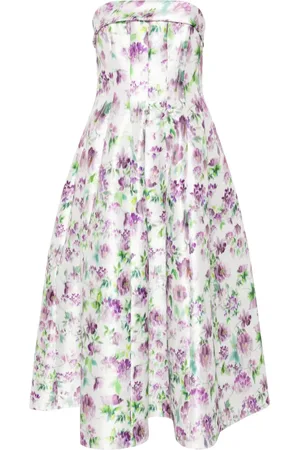 Serafini Vestido midi con estampado floral