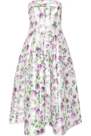 Serafini Vestido midi con estampado floral