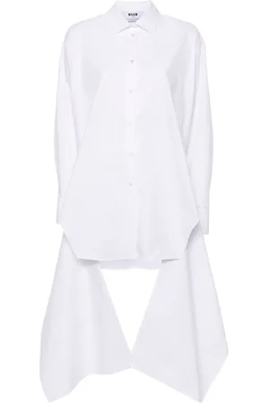 Msgm Vestido camisero con detalle de nudo