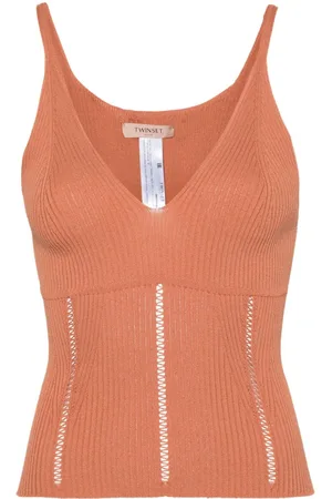 Twin-Set Top tejido de canalé sin mangas